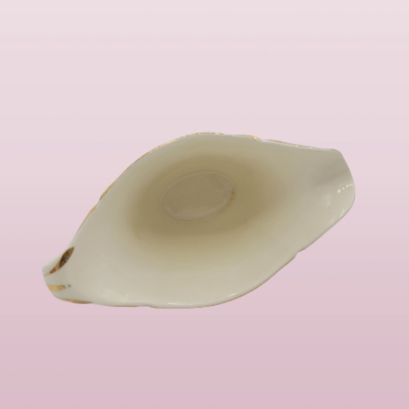 Edwin M. Knowles China Floral Creamer Gold Trim Roses Pre-1935, Early Vintage - Picture 5 of 9